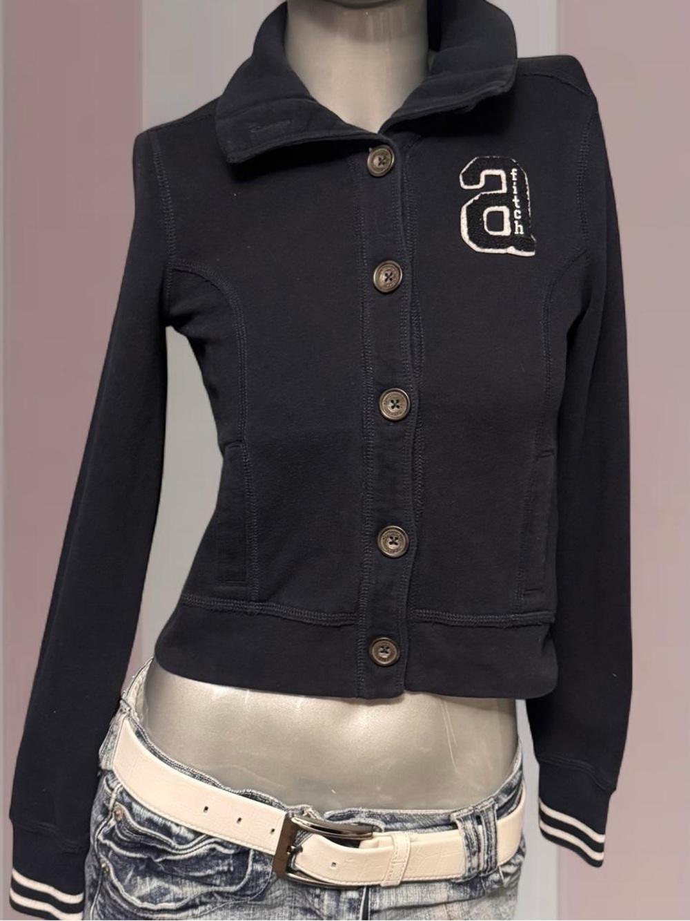 Abercrombie Y2K Button Up Sweater